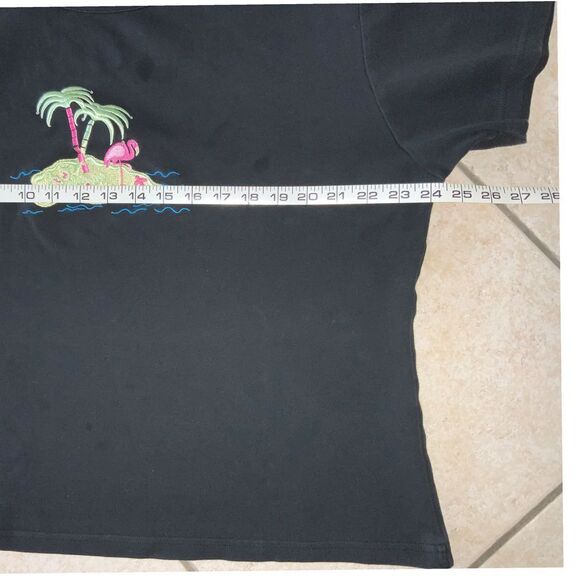 Lot of 2 plus Shirts Sag Harbor Olive Green Shirt Beaded Neckline Black Casual - Picture 10 of 10